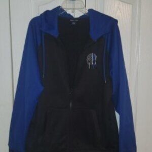Sport-Tek Zip-Up Hoodie – Thin Blue Line Spartan Head, Black/Blue, Mens Large